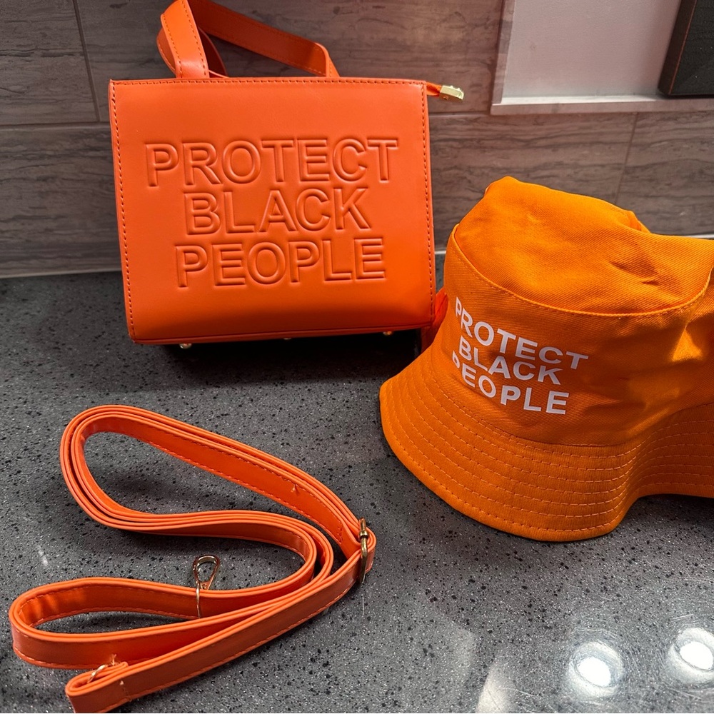 Protect Black People purse and bucket hat